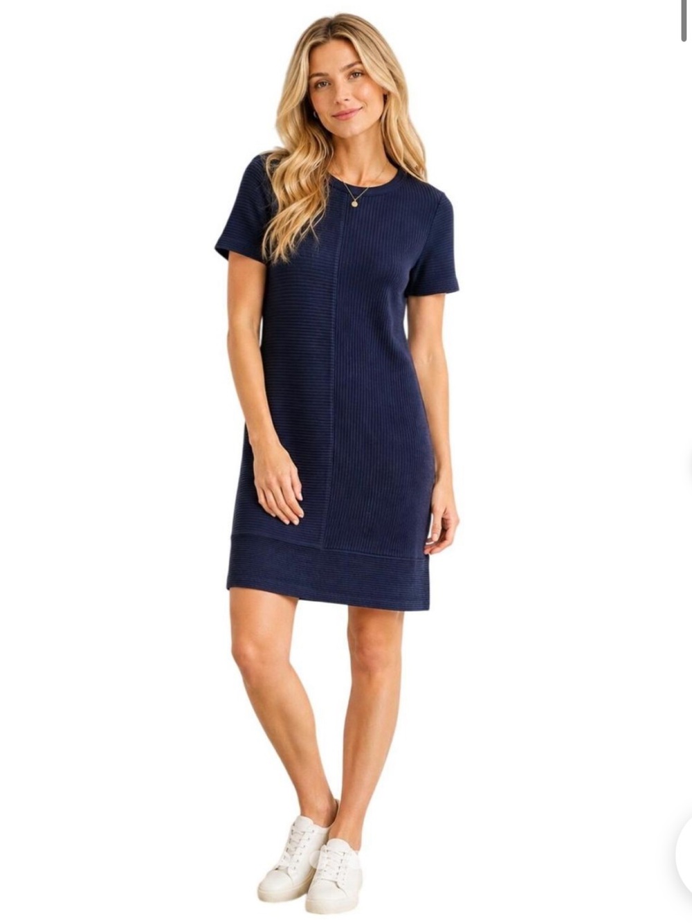 ❗️Boden Cotton Navy Short-Sleeve Shift Dress